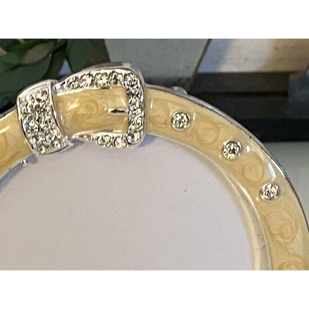 Philip Whitney Embellished Yellow Enamel and Rhinestone Small Photo Frame‎ 3